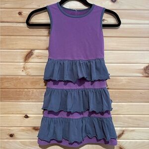 Stylish Purple and Gray Kids Dress